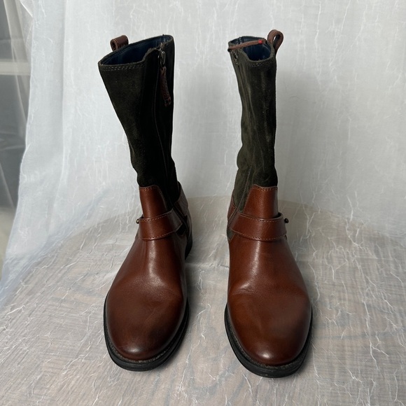 Tommy Hilfiger Equestrian Hamilton 8C Ranger Biker Boots Suede Leather - Picture 4 of 17